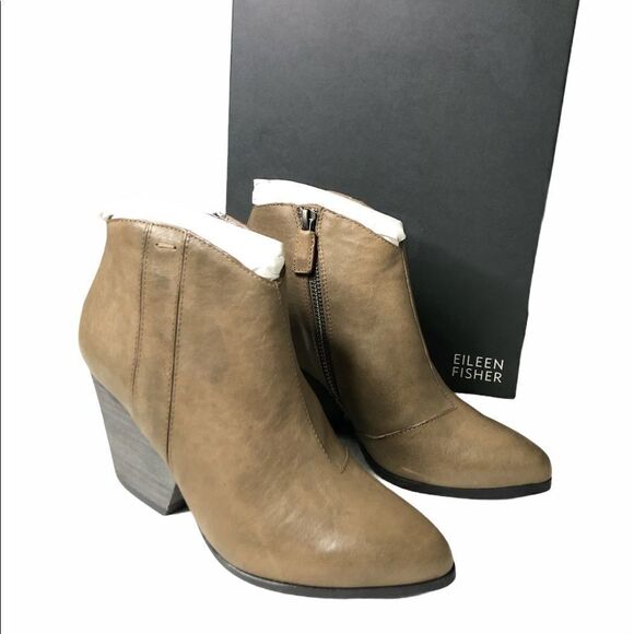 🚨 🆕 Eileen Fisher Dusk Trail Ankle Western Booties - Picture 7 of 10
